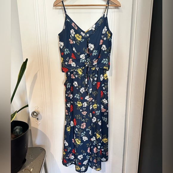 JACK by BB Dakota Garden My French Floral Print Jumpsuit, Wide Cropped Leg - Picture 1 of 11